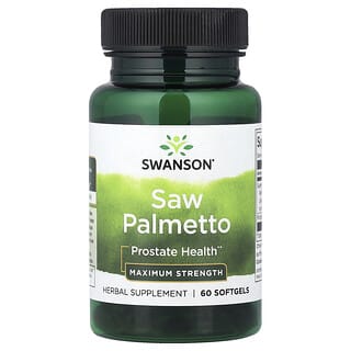 Swanson, Saw Palmetto, Kekuatan Maksimum, 60 Kapsul Gel Lunak