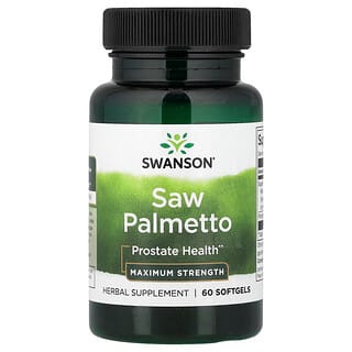 Swanson Vitamins, Palma enana americana, Máxima concentración, 60 cápsulas blandas