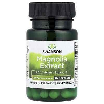 Swanson, Magnolia Extract, 200 mg, 30 Vegetarian Capsules