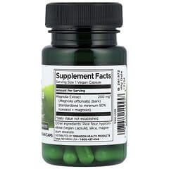 マグノリアエキス、200mg、ヴィーガンカプセル30粒