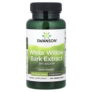 Swanson, White Willow Bark Extract, 500 mg, 60 Veggie Caps