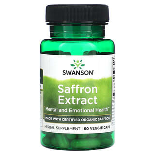 Swanson, Extracto de azafrán, 60 cápsulas vegetales