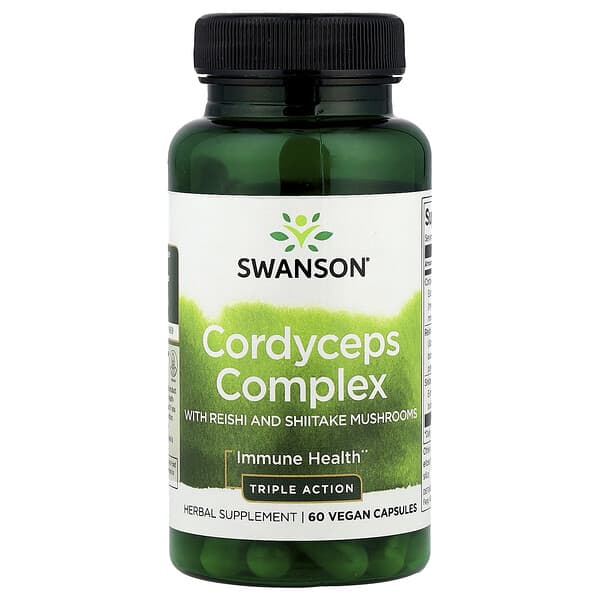 Cordyceps Complex with Reishi and Shiitake Mushrooms, 60 Vegan Capsules