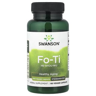 Swanson, Fo-Ti (He-Shou-Wu), 500 mg, 60 capsule vegetali