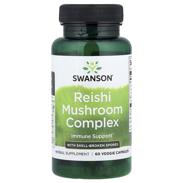 Swanson, 含破壁孢子的靈芝複合物，60 粒素食膠囊