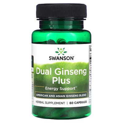 Swanson, Dual Ginseng Plus, 60 Capsules