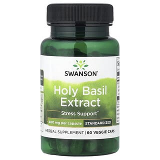 Swanson, Holy Basil Extract, Standardized, 400 mg, 60 Veggie Caps
