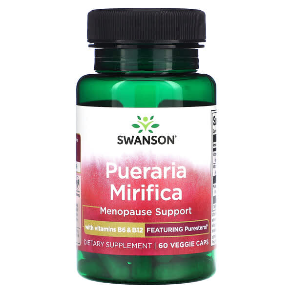 Swanson, Pueraria Mirifica with Vitamins B6 & B12, 60 Veggie Caps