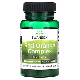Swanson, Complexe d'orange rouge, 500 mg, 30 capsules végétariennes