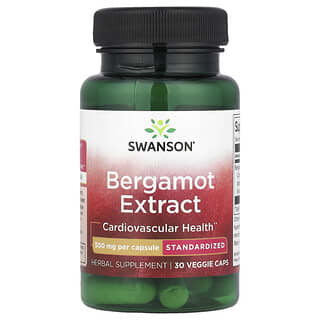 Swanson, Extrato de Bergamota, 500 mg, 30 Cápsulas Vegetais