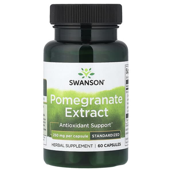 Pomegranate Extract, Standardized, 250 mg, 60 Capsules