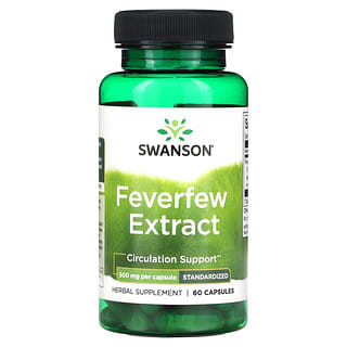 Swanson, Feverfew Extract, 500 mg, 60 Capsules