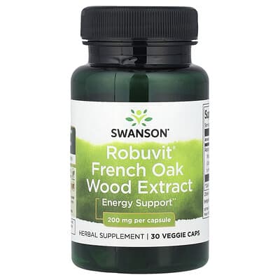 Swanson, Robuvit French Oak Extract, 200 mg, 30 Vegetarian Capsules