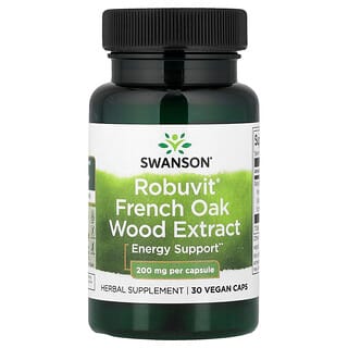 Swanson Vitamins, экстракт древесины французского дуба Robuvit®, 200 мг, 30 растительных капсул
