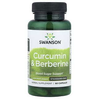 Swanson, Curcumina e Berberina com Pimenta Preta, 60 Cápsulas
