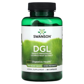 Swanson, DGL, Alta potencia, 700 mg, 90 cápsulas
