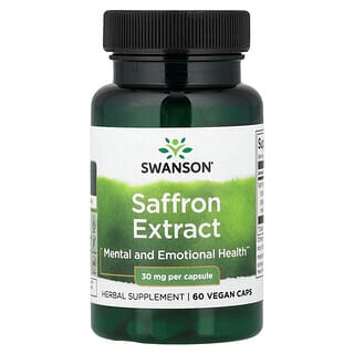 Swanson Vitamins (스완슨 비타민), 사프란 추출물, 30mg, 베지 캡슐 60정
