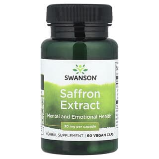 Swanson, Extracto de azafrán, 30 mg, 60 cápsulas veganas