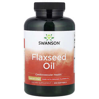 Swanson, Flaxseed Oil, 1 g, 200 Softgels