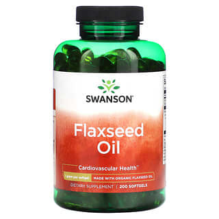 Swanson, Flaxseed Oil, 1 g, 200 Softgels