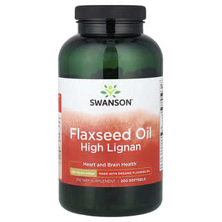 Swanson, フラックスシードオイルハイリグナン、980mg、ソフトジェル200粒