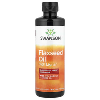 Swanson, Huile de graine de lin, 473 ml