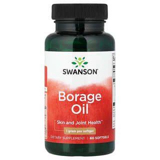 Swanson Vitamins, Масло бурачника, 1 г, 60 мягких таблеток