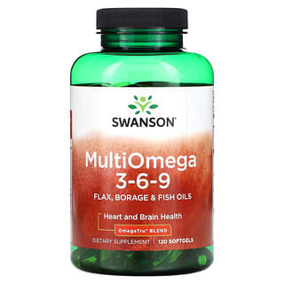 Swanson, MultiOmega-3-6-9，120 粒軟凝膠