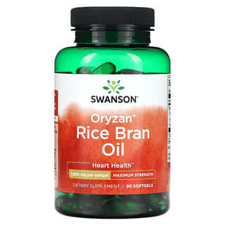 Swanson, Huile de son de riz Oryzan, Puissance maximale, 1000 mg, 90 capsules à enveloppe molle