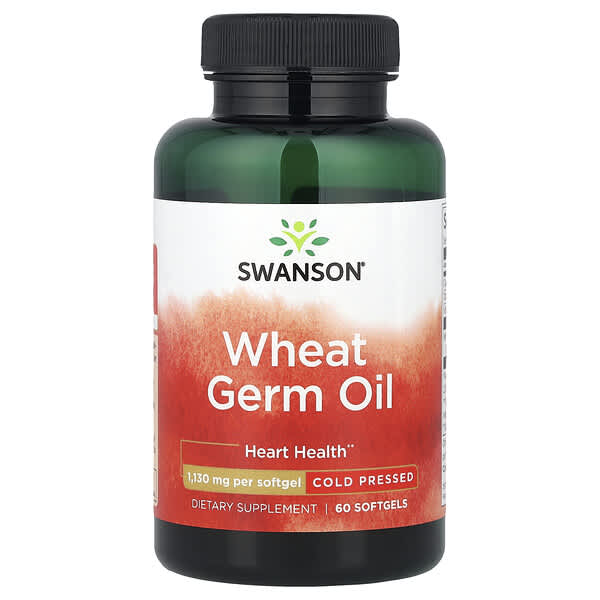 Wheat Germ Oil, Cold Pressed, 1,130 mg, 60 Softgels