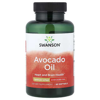 Swanson, Масло авокадо, 1000 мг, 60 мягких таблеток
