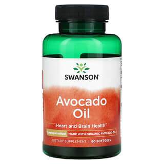 Swanson, Масло авокадо, 1 г, 60 мягких таблеток