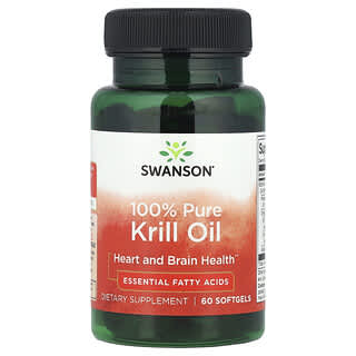 Swanson, Huile de krill 100 % pure, 60 capsules à enveloppe molle