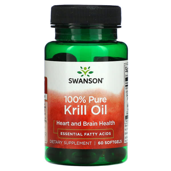 Swanson‏, 100% Pure Krill Oil, 60 Softgels