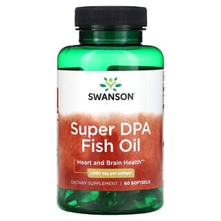 Swanson, Рыбий жир Super DPA, 1000 мг, 60 мягких таблеток