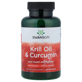 Swanson, Krill Oil & Curcumin, 60 Softgels