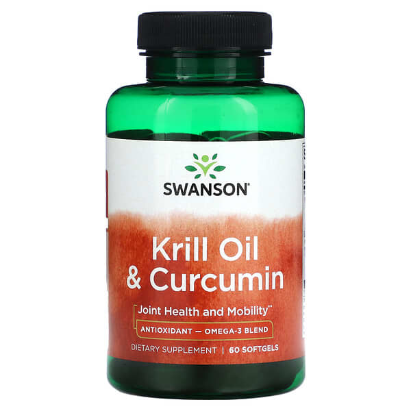 Swanson Krill Oil & Curcumin, 60 Softgels