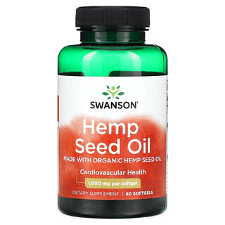 Swanson, Hemp Seed Oil, 1,000 mg, 60 Softgels