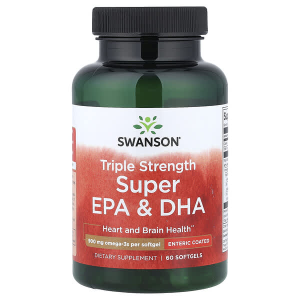 Swanson, Triple Strength Super EPA&DHA，900 毫克，60 粒軟凝膠
