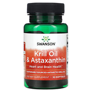Swanson, Aceite de kril y astaxantina`` 30 cápsulas blandas