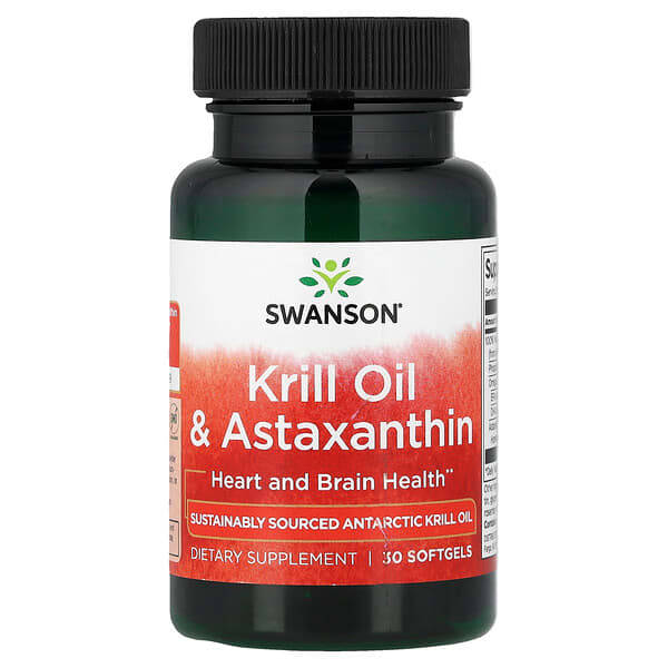 Swanson Vitamins, Krill Oil & Astaxanthin, 30 Softgels — product photo 1