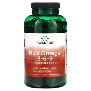 Swanson, Multi Omega 3-6-9`` 220 мягких таблеток