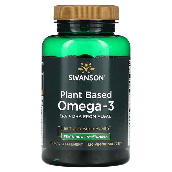 Swanson, Plant Based Omega-3, 120 Veggie Capsules