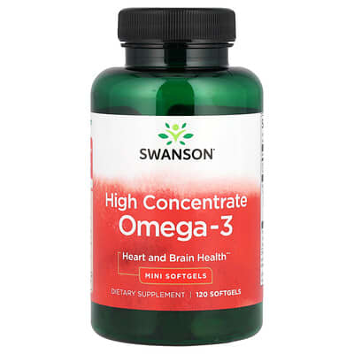 Swanson, Highly Concentrated Omega-3, 120 Mini Softgels
