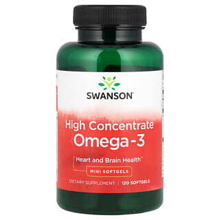 Swanson, Concentré élevé d'oméga-3, 120 mini-capsules à enveloppe molle