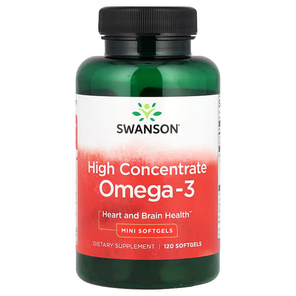 Omega-3, High Concentrate, 120 Mini Softgels