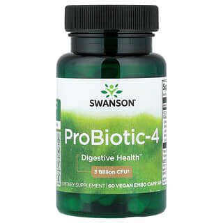 Swanson Vitamins, ProBiotic-4 益生菌全素 Embo Caps® AP 膠囊，60 粒