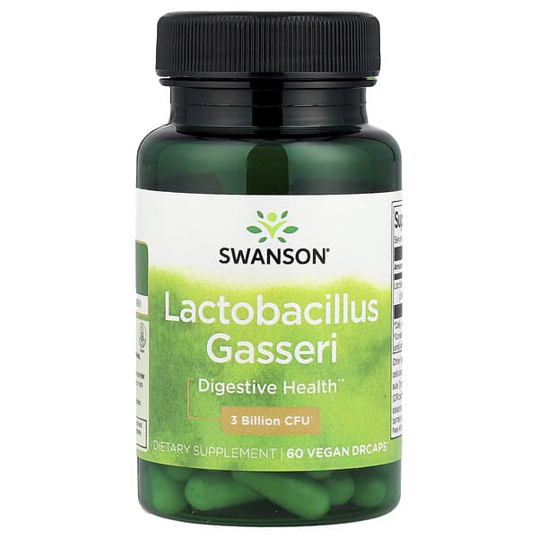Swanson Lactobacillus Gasseri, 3 Billion CFU, 60 Vegan DRcaps