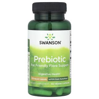 Swanson, Prébiotiques pour un soutien sain de la flore, 750 mg, 60 capsules végétariennes (375 mg par capsule)