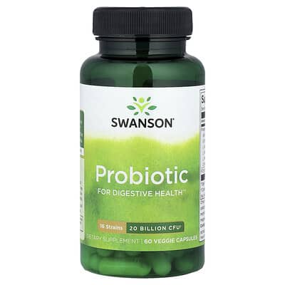 Swanson, Probiotics, 20 Billion CFU, 60 Vegetarian Capsules